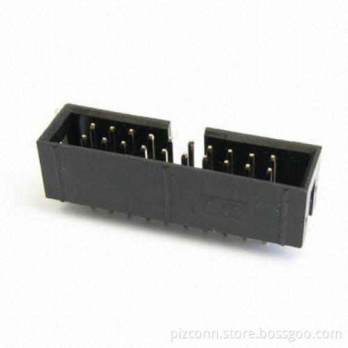 Box Header PCB Connector with 2.54mm Pitch and Straight DIP Type